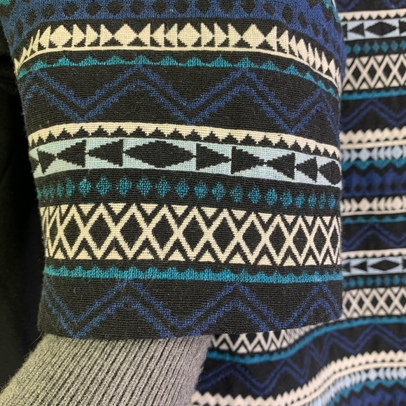 LANE BRYANT Black & Teal Geometric Aztec Stripe Long Sleeve Blazer Jacket-NWT‎ - Picture 6 of 16